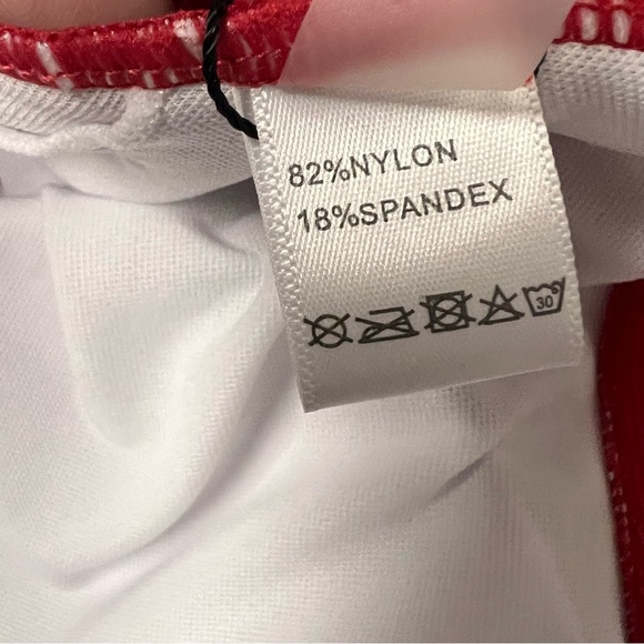 NWT Daci V Neck Halter One Piece Red Bathing Suit Size 18W - Picture 6 of 13